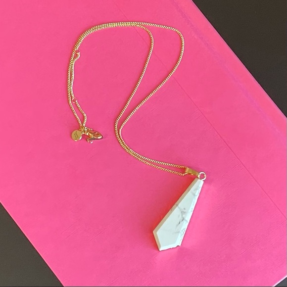 Estrella & Luna Jewelry - White Howlite Pendant Necklace on 20" Chain